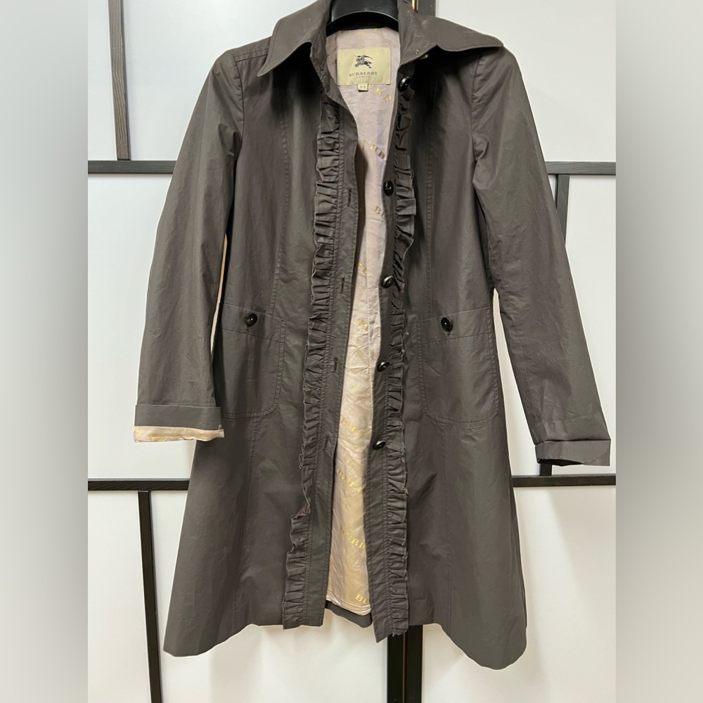 BURBERRY RAIN COAT 10R Dark Taupe